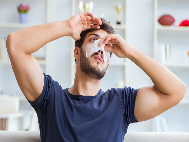 بررسی شکستگی بینی بر اثر آوار